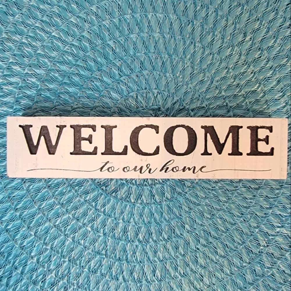 Welcome To Our Home Wood Block